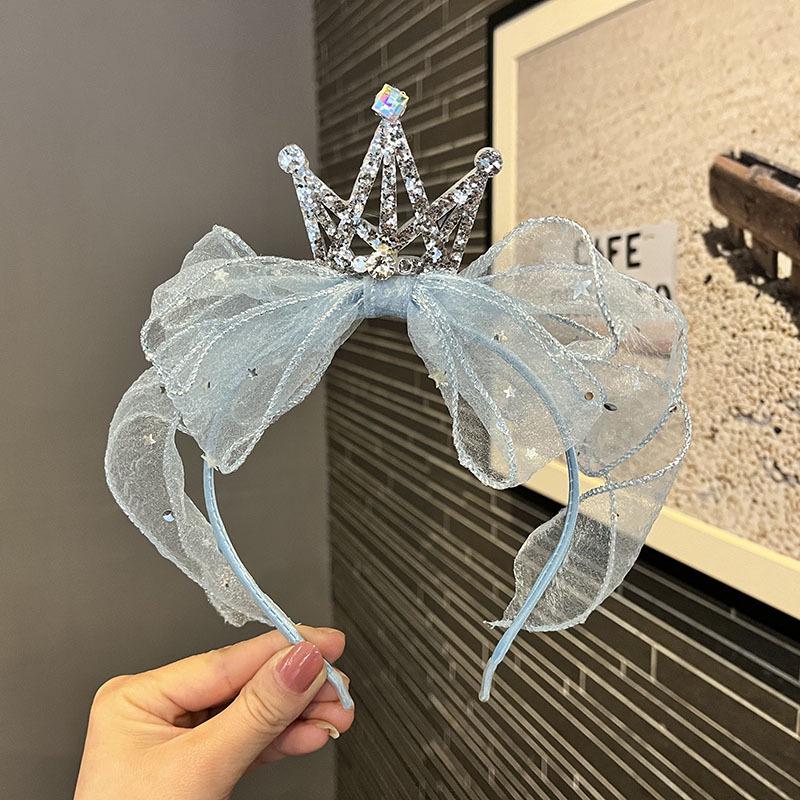 Kinder Strass Schleife Prinzessin Krone Stirnband und Haarspangen - Koreanischer Stil Haarschmuck für Mädchen und Frauen