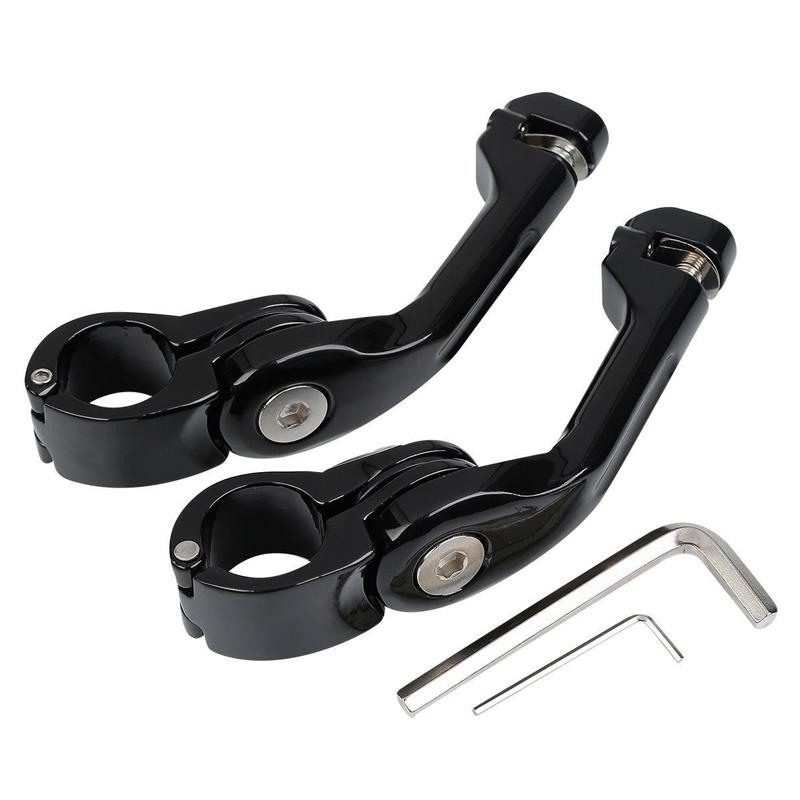 Universal Motorcycle Foot Rest Highway Engine Guard Foot Pegs Mount For Harley Honda Kawasaki Suzuki 1 1/4"; 32mm Chrome