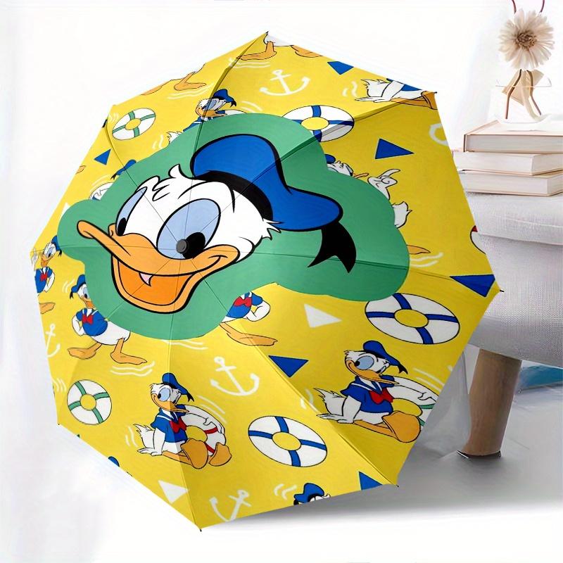 

Yellow Donald Duck Automatic 3-Fold Cartoon Umbrella Design, Cute Cartoon Pattern, Portable Outdoor Umbrella, Perfect, Holiday Gift for Disn