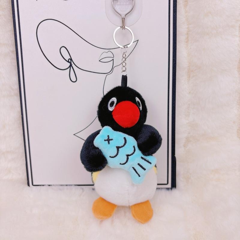 Kawaii Pingvin Plysch Nyckelringar Söt Hänge Plyschdjur Små Pingu Väskaccessoarer Kreativa Djurdockor Ryggsäck Nyckelring