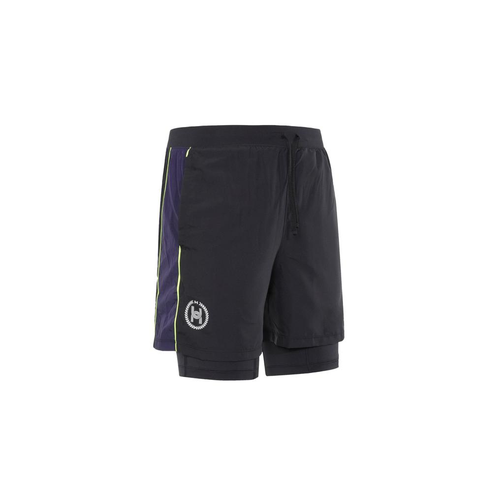 Under Armour Logo Print Design Training High-Waisted Drawstring Casual Shorts Men shorts Black 1383235-001