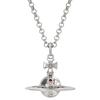 New Small 3D Saturn Glass Brass Crystal Necklace Unisex Necklace Silver 6302009602P019