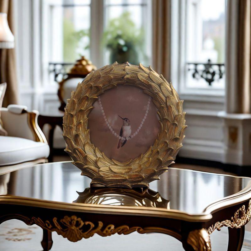 

Resin pineapple photo frame retro table gold 4 6 7 American European living room bedroom decoration high texture photography