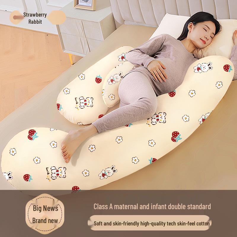 U-Shaped Multifunctional Pregnancy Pillow for Back and Belly Support