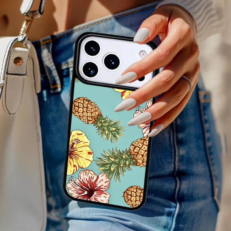 Tropical Pineapple Phone Case For iPhone 17 Air 14 15 13 12 Max Cover For Apple 16e 11 Pro Max Plus Coque