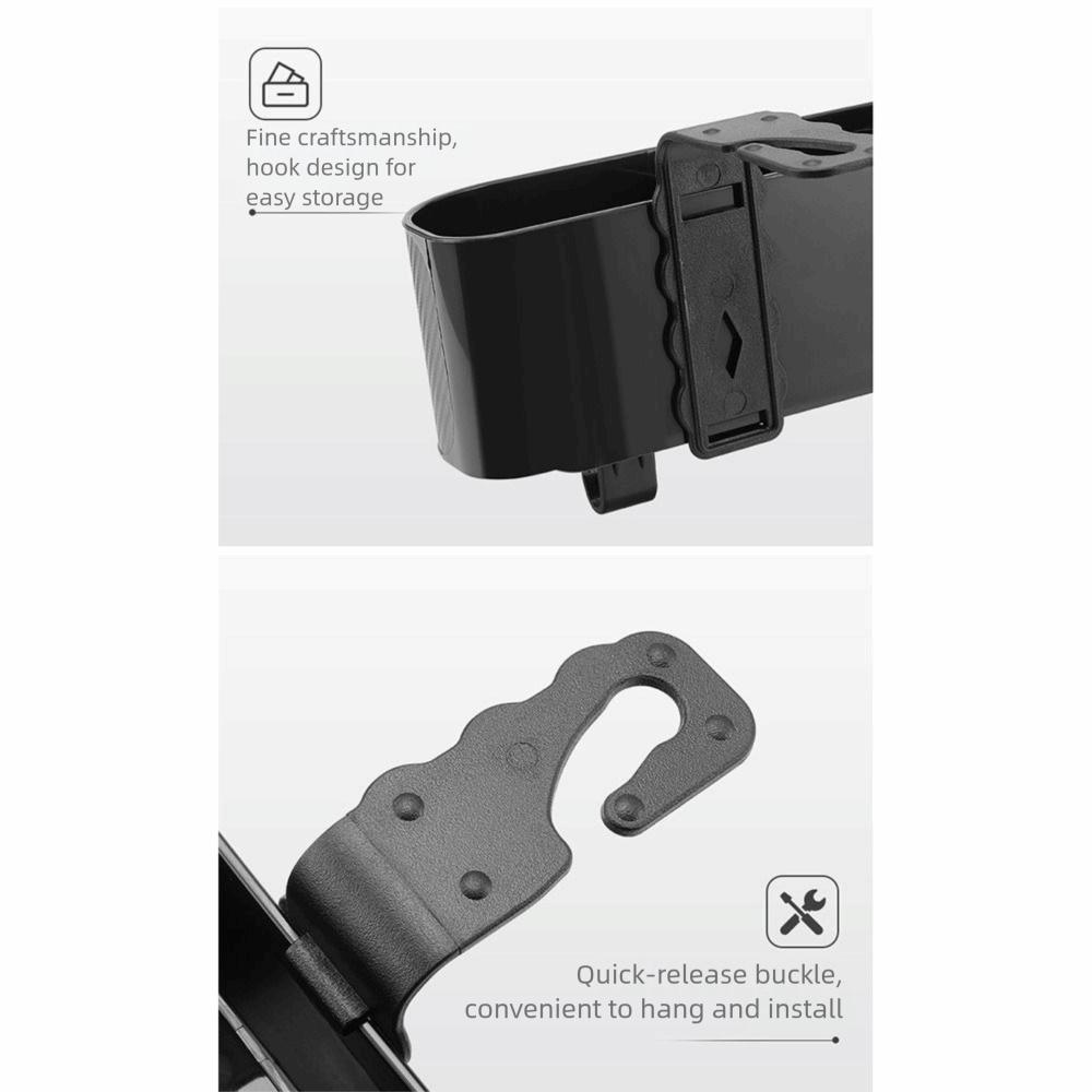 Partitioned Car Interior Cup Holder With Hooks Hanging Headrest Container  Water Bottles