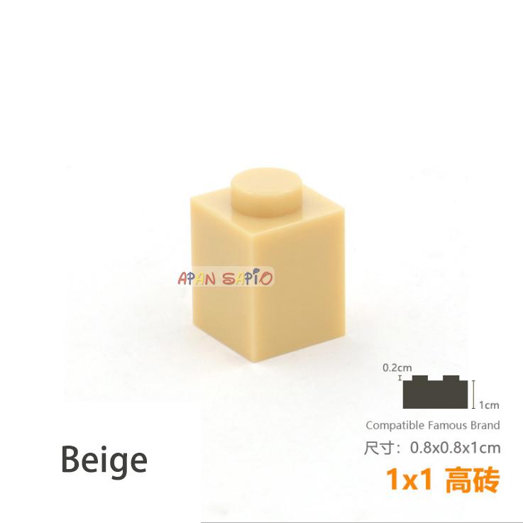 50pcs/lot DIY Blocks Building Bricks Thick 1X1 Educational Assemblage Construction Toys for Children Size Compatible With Brand