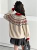 Girls' 2025 Autumn/Winter Stylish Thick Knit Sweater - Warm Fashionable Top for Big Kids