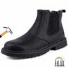 Steel Toe Work Boots for Men Leather Work Shoes Waterproof Safety Shoes Industrial Construction Protective Shoes with Metal Toe
