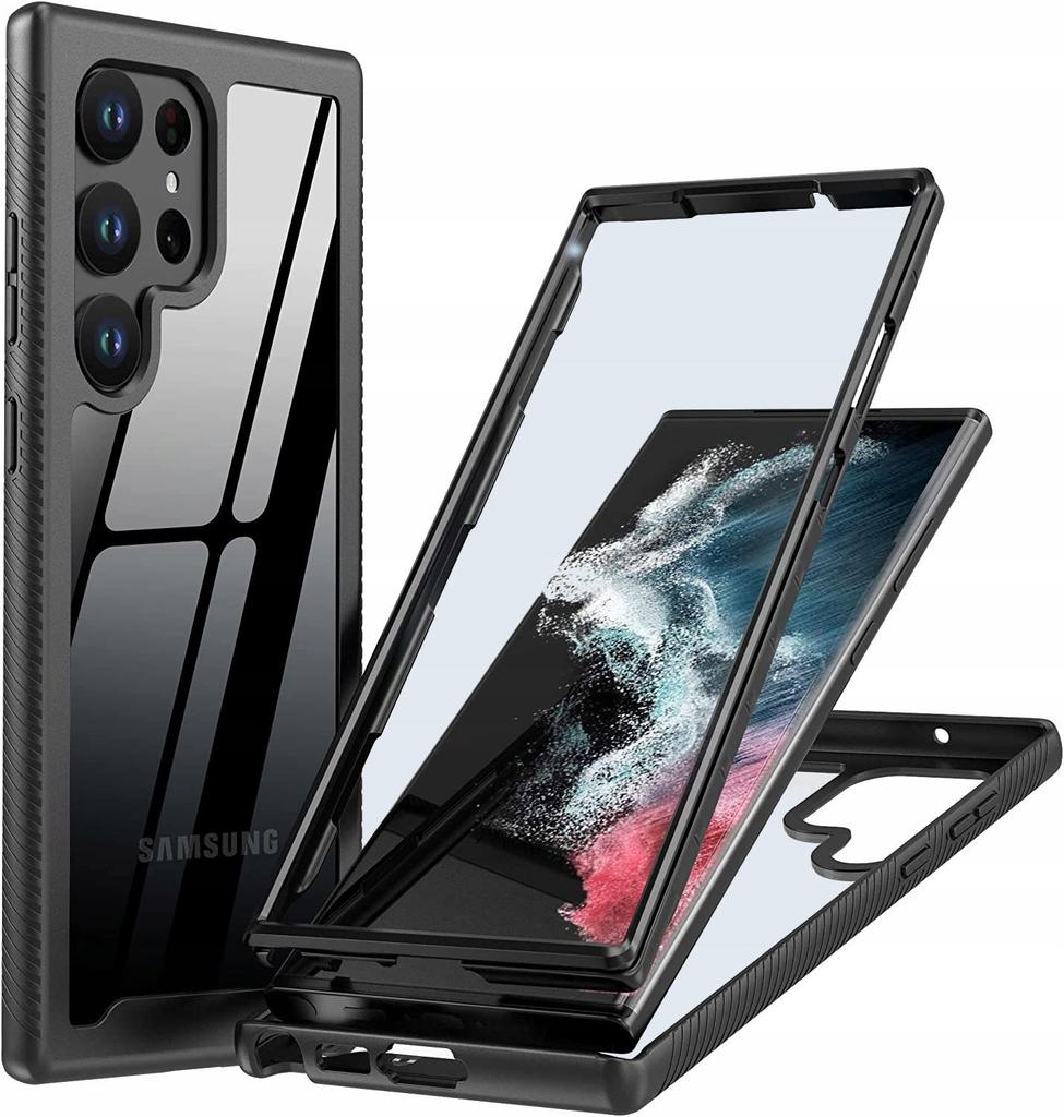 Etui Pancerne Exo 360° Do Samsung S22 Ultra Z Czytnikiem Linii