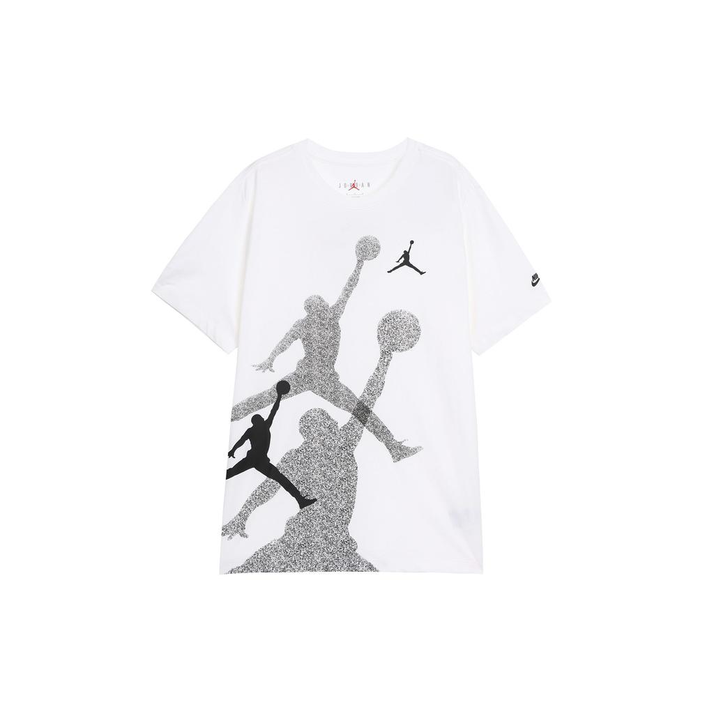 Jordan T Shirts Men's White Crew Neck Moderate Straight Fit FN6026-100