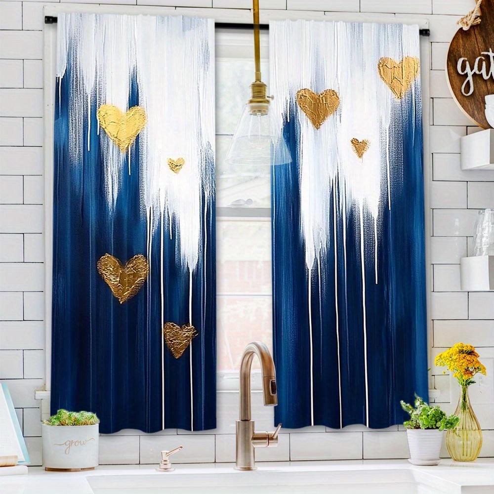 2pcs Set Abstract Modern Art Curtains - Rod Pocket Design for Easy Hanging, Perfect for Bedroom, Living Room & Home Decor
