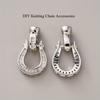 2PCS Fashionable Pearl Necklace Clasps: T-shaped, Zircon, U-shaped, Horseshoe-shaped, Hand-finished, Connecting, Male-Female, Sweater Chain