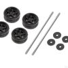 1:64 Scale Car Rubber Wheel Rims Soft Tires for RC 1/64 of 4