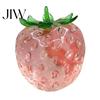 Anxiety Relief Toy Clear Strawberry Stress Ball Toy, Giant Red Pink Squeeze Soft for Relieve Stress, Fake Fruit Sensory