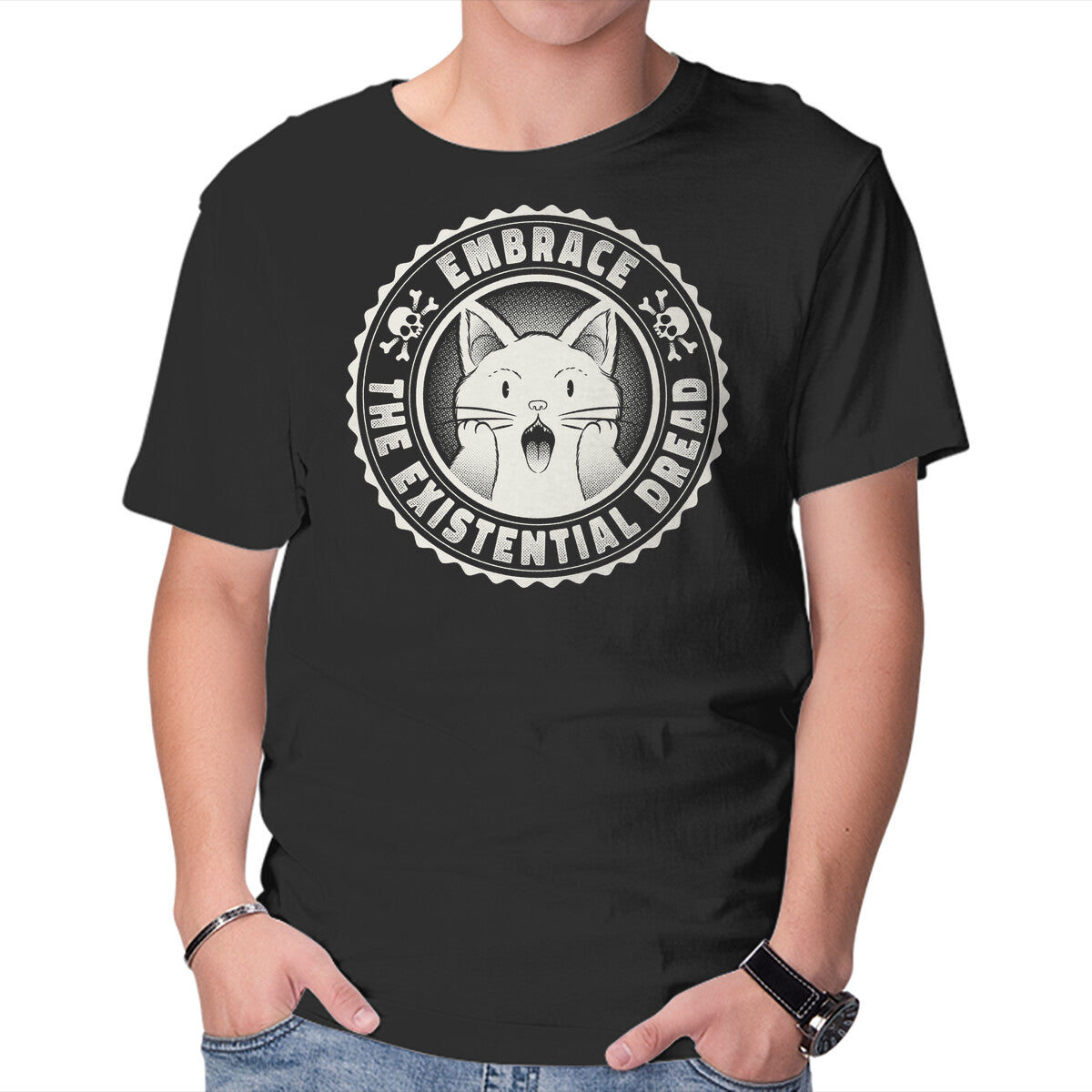 Unisex Crew Neck T-Shirt Smiling Through The Void Graphic Short Sleeve Casual Tee XXXXL