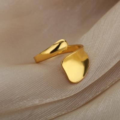Edelstahl Speziell geformte Ringe für Damen Vintage Gothic Verstellbarer Ring Minimalistische Trends Schmuck Accessoires