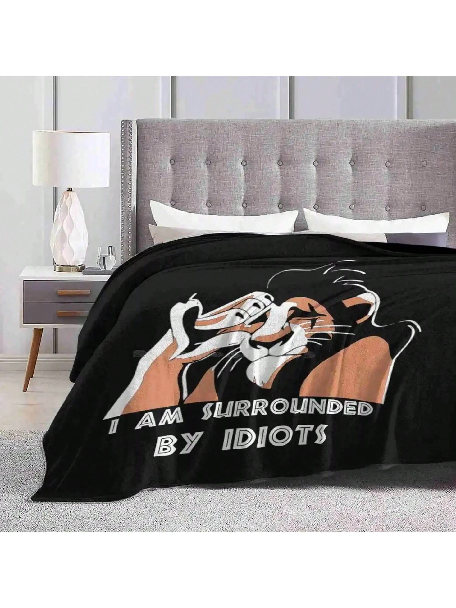I M Surrounded By Idiots Latest Er Soft Warm Light Thin Blanket Lion King Scar Nala Timon Pumbaa Sunset 75X95CM