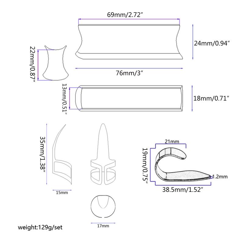 Guitar Slide Stainless Steel Tone Bar Guitar Lap Slide Tone Bar with 3Pcs Finger Picks & 1Pc Thumb Pick for Guitar Bass