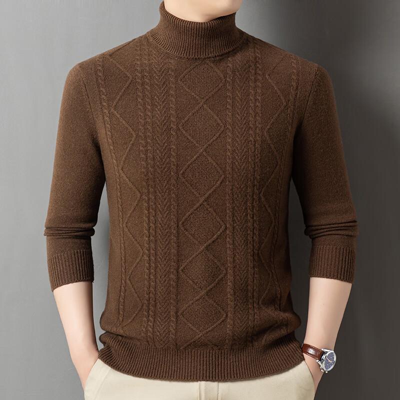 

Firstview Men s Thick 98% Wool Turtleneck Pullover Sweater XL