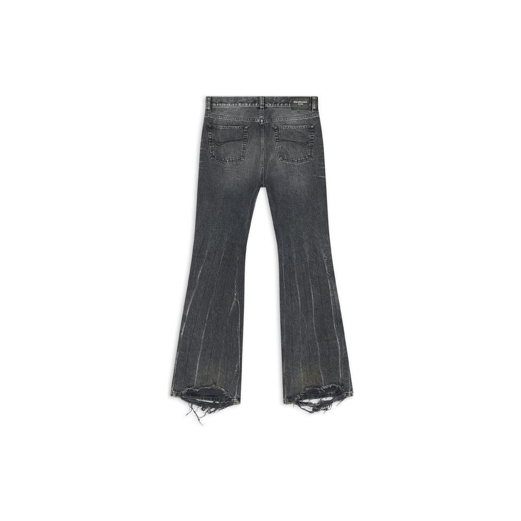 Balenciaga Jeans da Uomo Neri Moderatamente Svasati 697829TBP471090