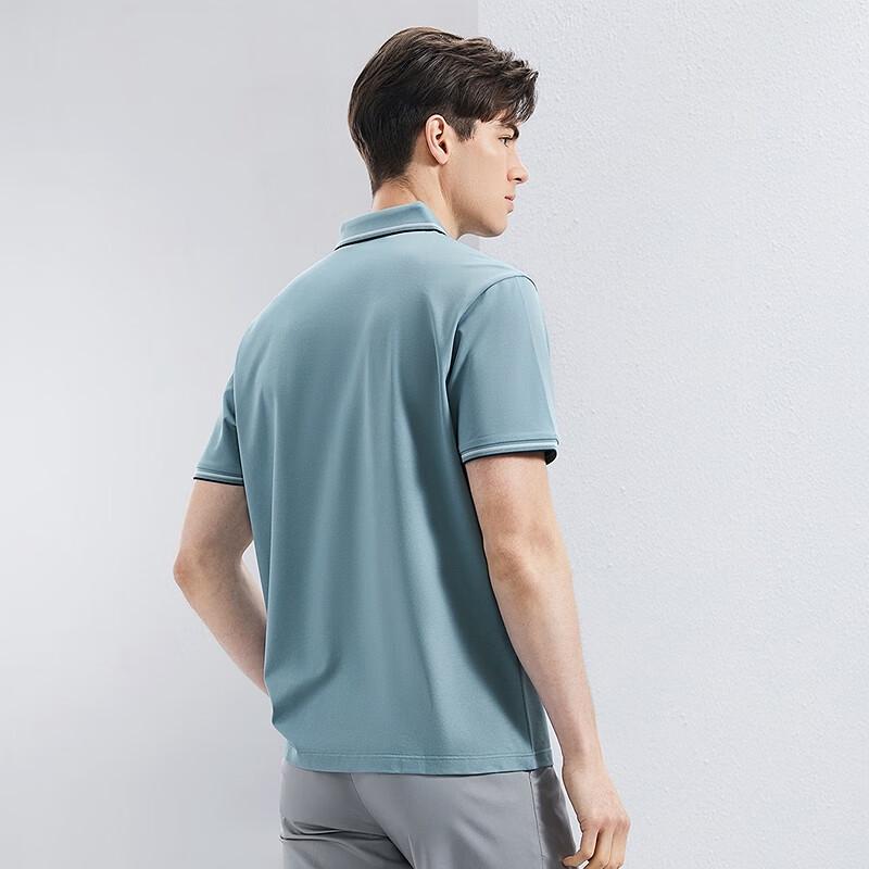 Septwolves Mercerized Cotton Short Sleeve Polo Shirt for Men