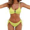 Women's Fashionable Color-Blocked Beach Fitted Two-Piece Swimsuit