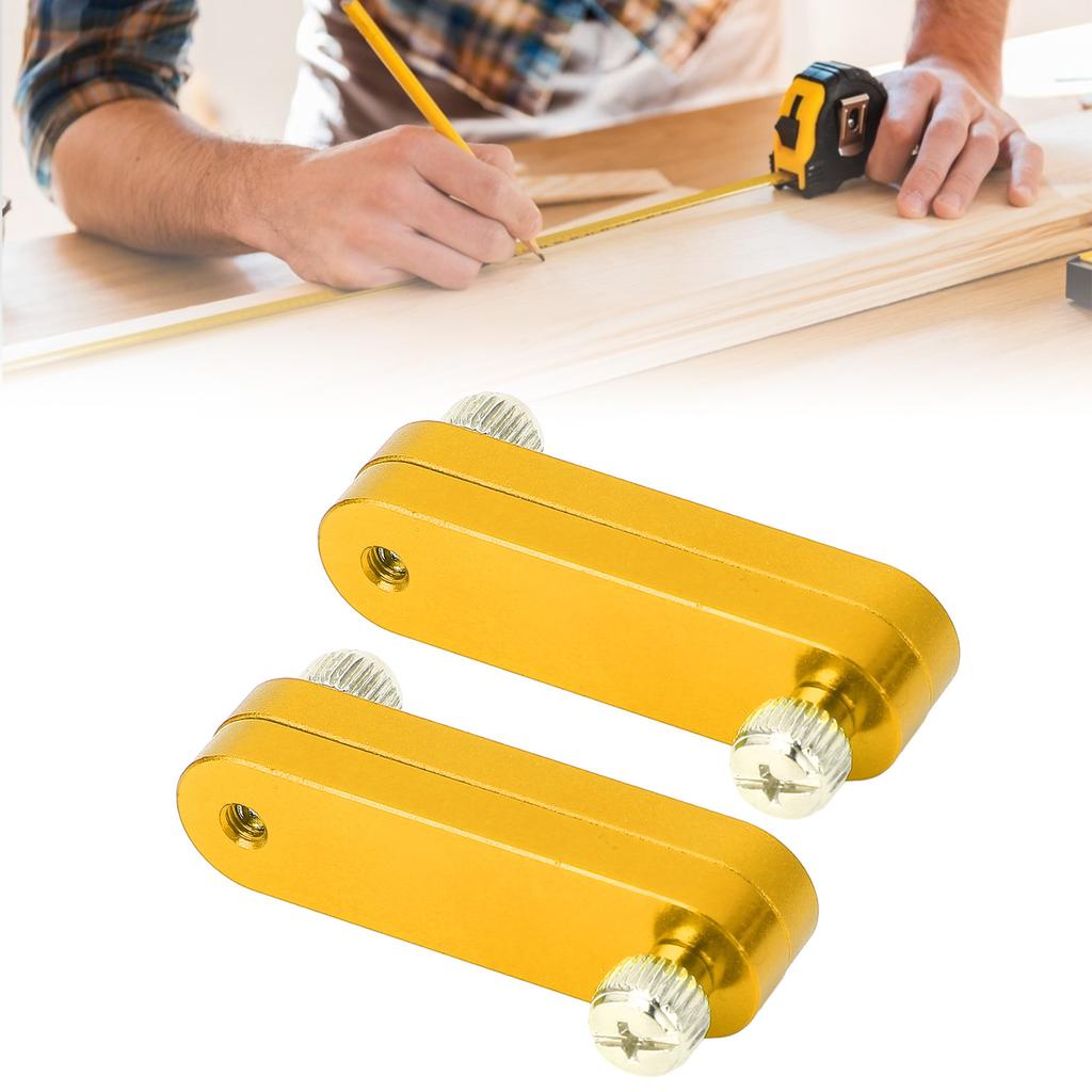 2PCS Ruler Positioning Block Aluminum Alloy Adjutsable Ruler Positioning Limit Block