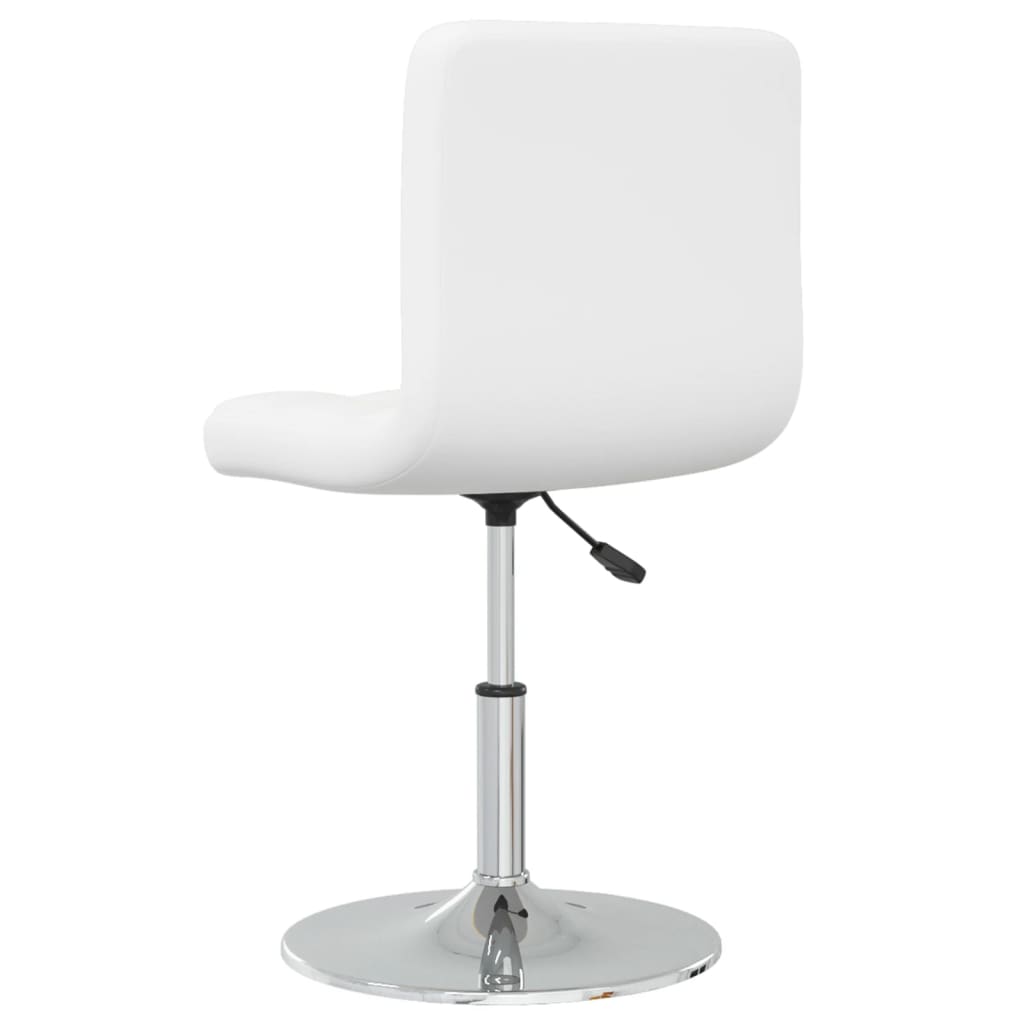 Vidaxl Bar Stool, White, Upholstered In Faux Leather