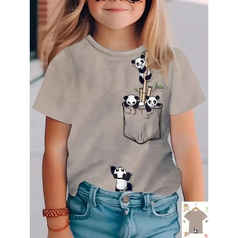Fashion Children's Clothing Crew Neck Short Sleeve 3D Casual Color Printing Casual Short Sleeve Crew Neck T-Shirt