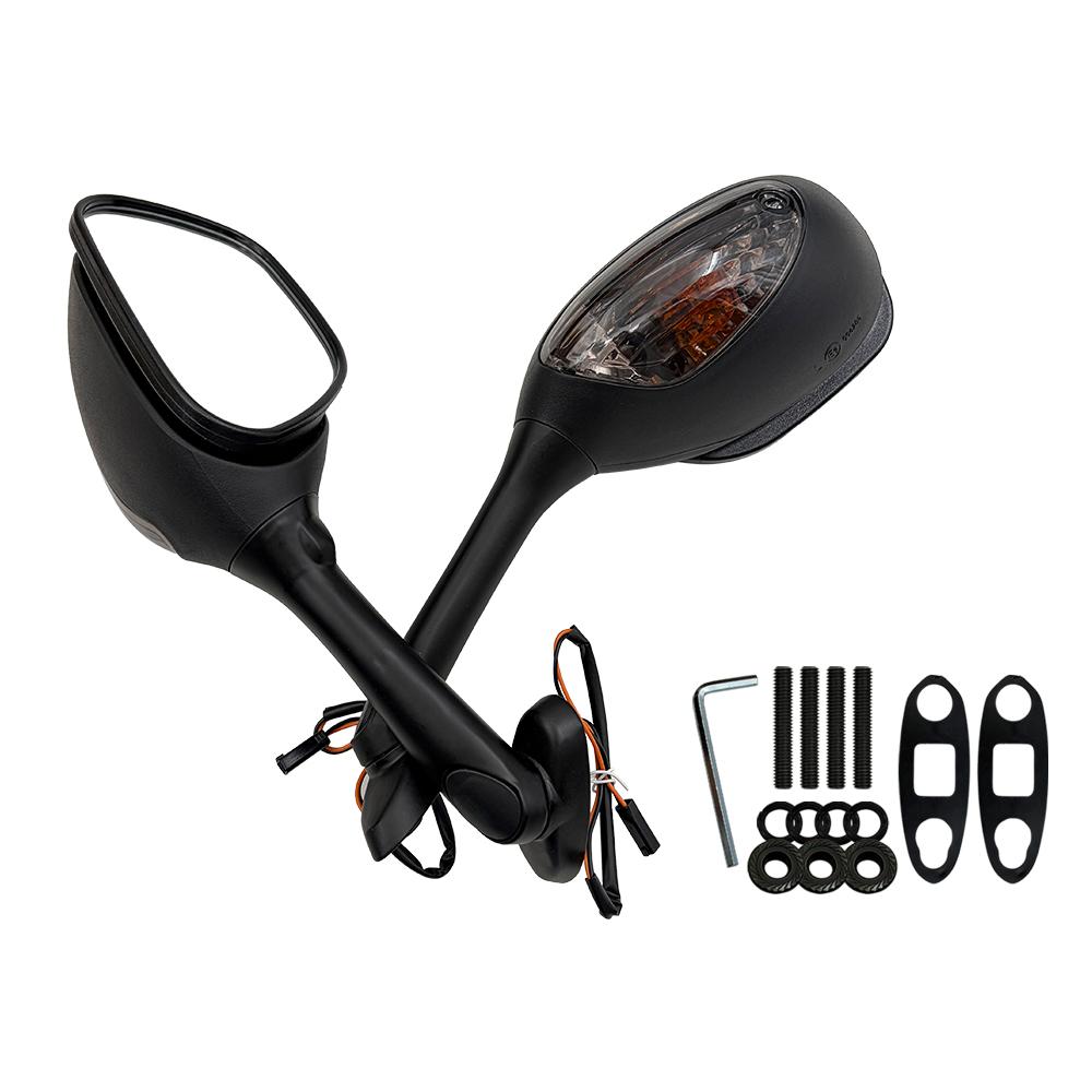 For Suzuki GSXR 600 750 1000 SV650 SV1000 SV1000S Motocycle LED Smoke Rear View Side Mirrors