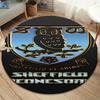 Sheffield Wednesday Football Club Round Area Rug,Carpet Rug for Living Room Bedroom Sofa Playroom Decor,Non-slip Floor Mat