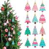 Natural Wood Christmas Hanging Decorations Vintage Inspires Carved Designs Pendant For Indoor Fireplaces Tree