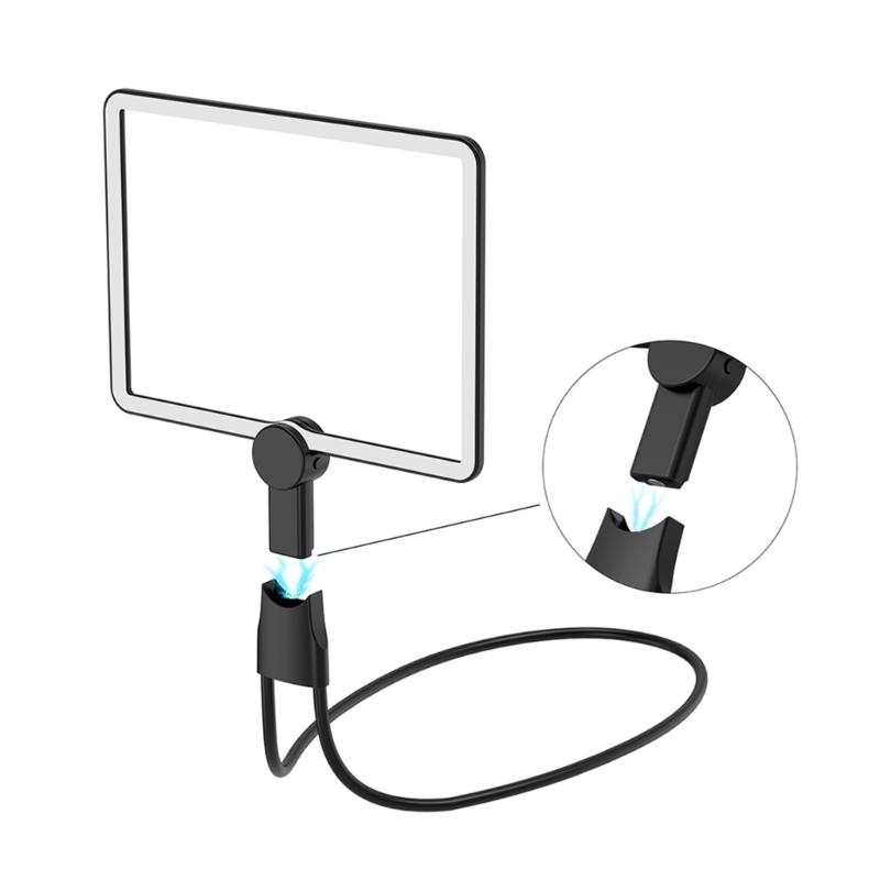 48 LED Hands Release Magnifying Glass 2X Zoom Large Lens Cold Warm Natural Light For Closes Up Tasks Elderly Use