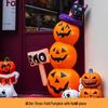 Large Halloween Pumpkin Lantern with Ghost and Spider Décor