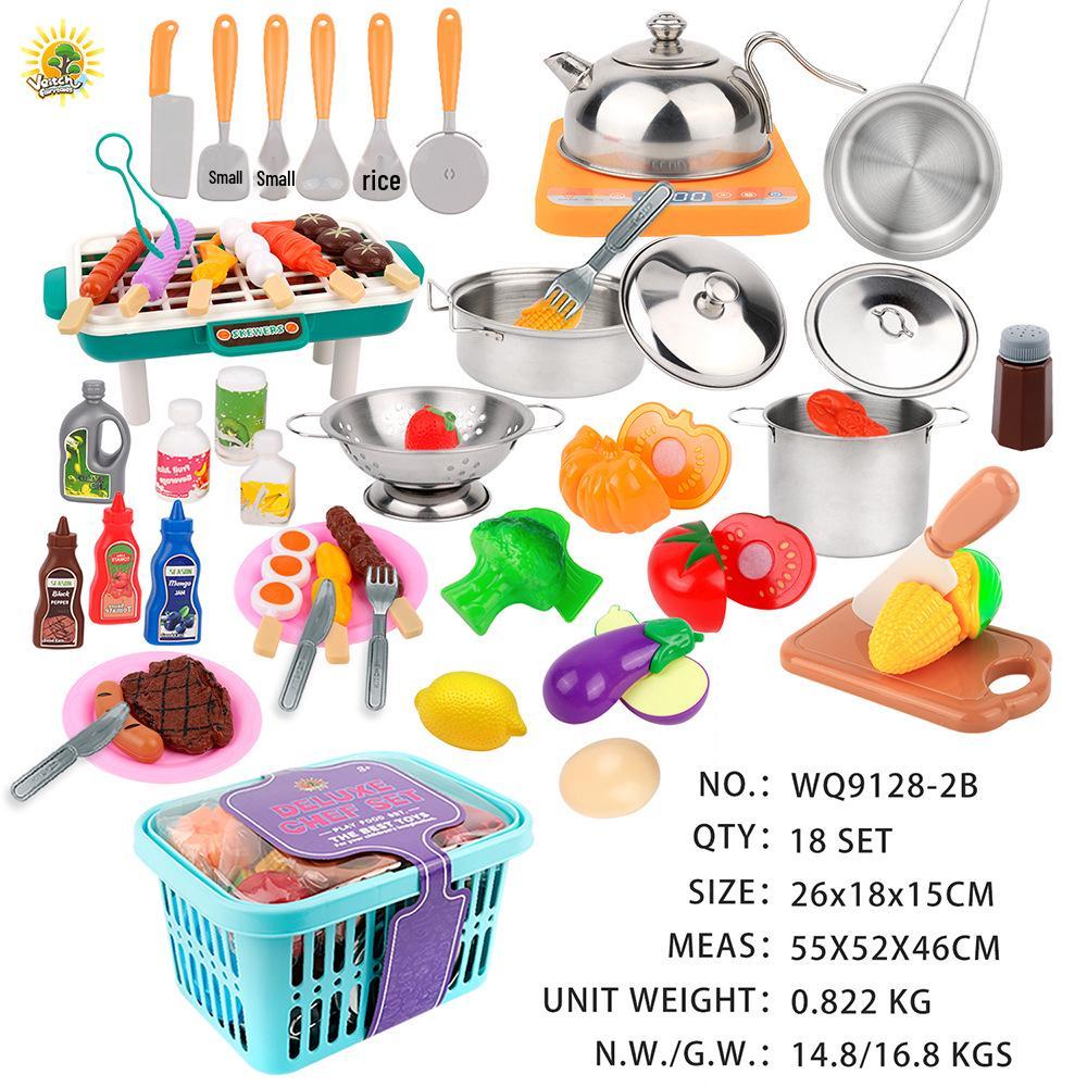 Kids' BBQ Grill Playset: Interactive Kitchen and Food Cutting Toys