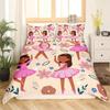 African American Duvet Cover Gilrs Kids Cute Ballet Princess Dancer Bedding Collection Double Queen King Size Polyester Qulit Cover