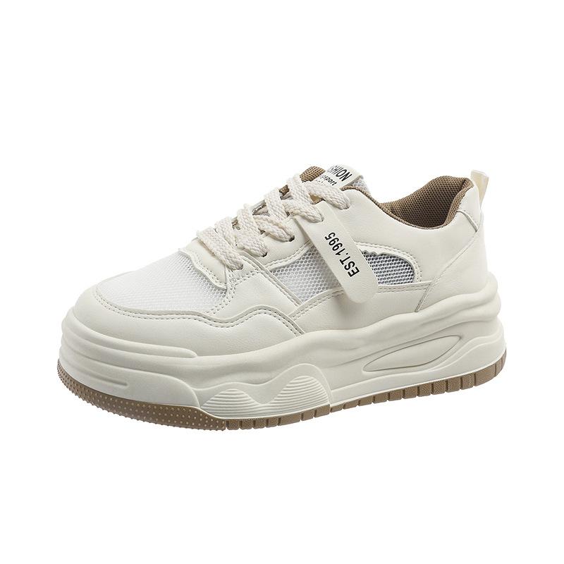 

Сетчатые дышащие маленькие белые туфли лето 2025 новые на толстой подошве универсальные удобные студенческие спортивные и повседневные кеды женские 35