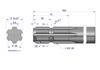 Wałek, Wom Frezowany Jednostronnie 300Mm Z6 - 1 3/8, Waryński