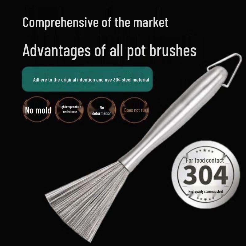 Stainless Steel Pot Brush with Handle