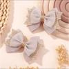 2Pcs/set Baby Dovetail Bow Hair Clips for Women Girls Handmade Glitter Bowknote Hairpins Daily Bowknot Headwear Hair Accessories
