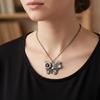 Steampunk Style Butterfly Gears Necklace Retro Alloy Jewelry Adjustable Chain For Bold Fashion Statements