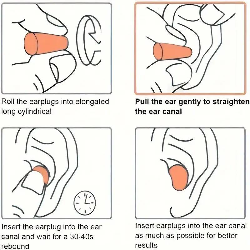 50/20/10 Paar Anti-Lärm-Ohrstöpsel Arbeit Studium Schlaf Reise Flugzeug Lärmreduzierung Weiche Schaumstoff-Ohrstöpsel Einzeln verpackt