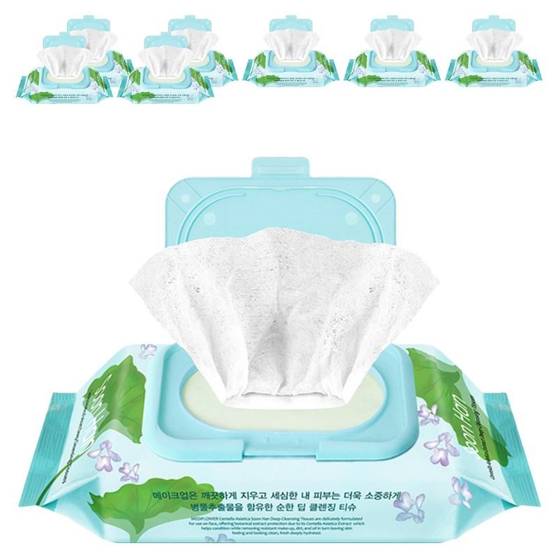 Mediflower Centella Gentle Deep Cleansing Tissues, 100 Sheets Pack, 8 pcs