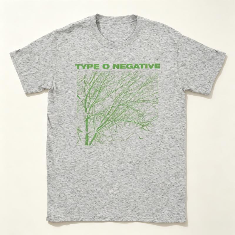 Funny Type O Negative Tree Black TShirt Unisex Crewneck Pure Cotton T Shirts Band Music Album Short Sleeve Tees Summer Clothing