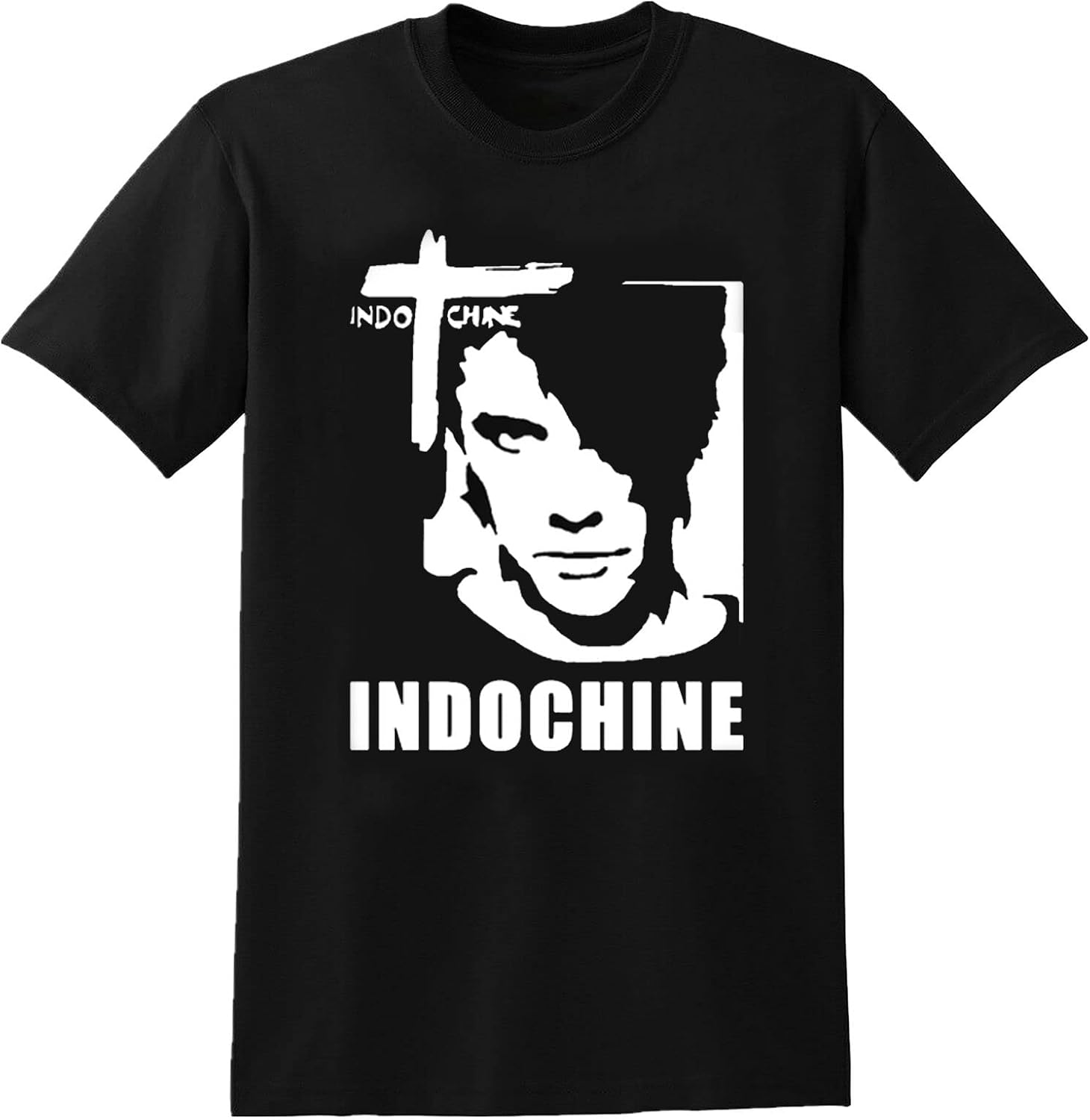 Indochine Pop Rock Casual T-Shirt Unisex Gift Men s XL чёрный