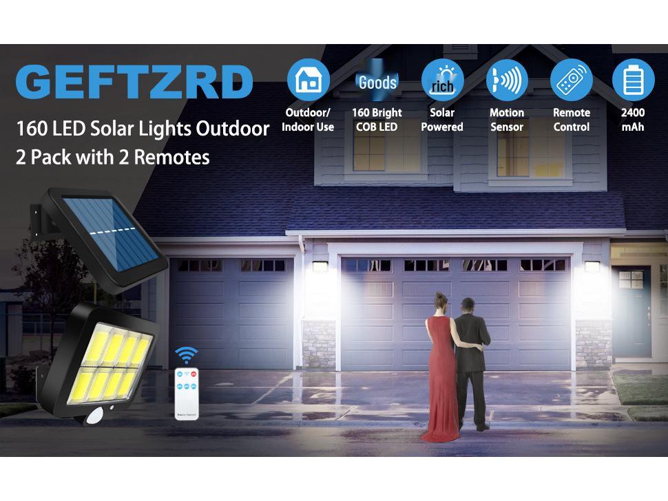 Outdoor Solar Wall Lamp with Motion Sensor, Waterproof, for Garden or Street Lighting
