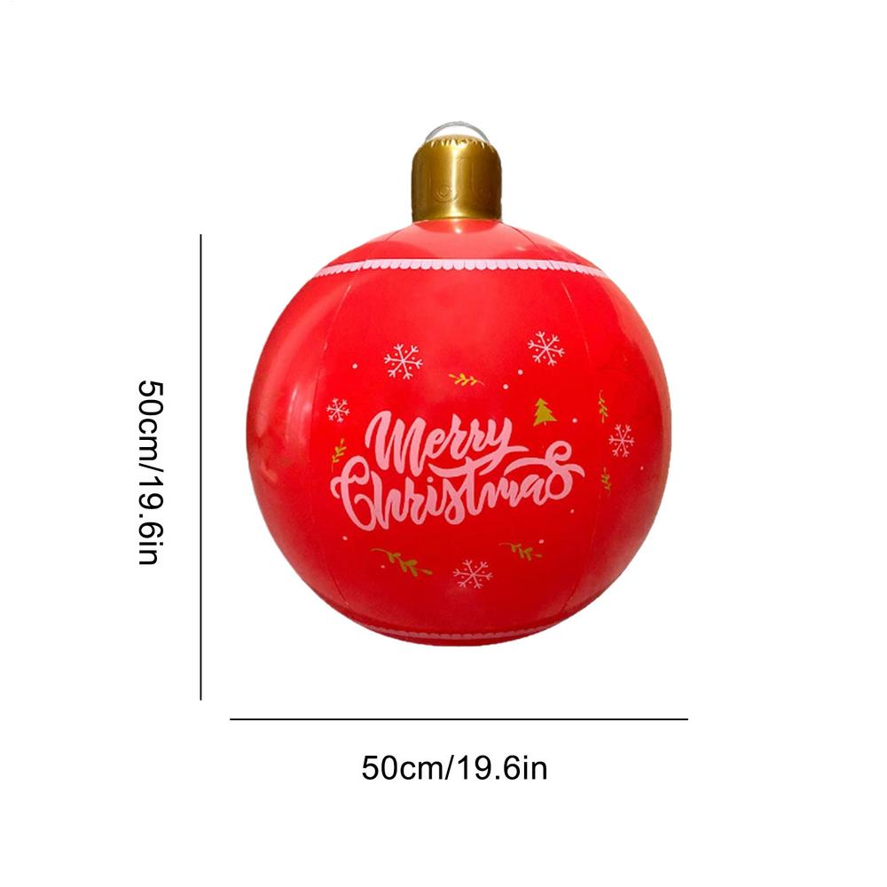 

Giant Inflatable Christmas Balls 19.7 Inch Blow Up Ball Christmas Decor Waterproof Outdoor Decor For Holiday Lawn Indoor Yard A