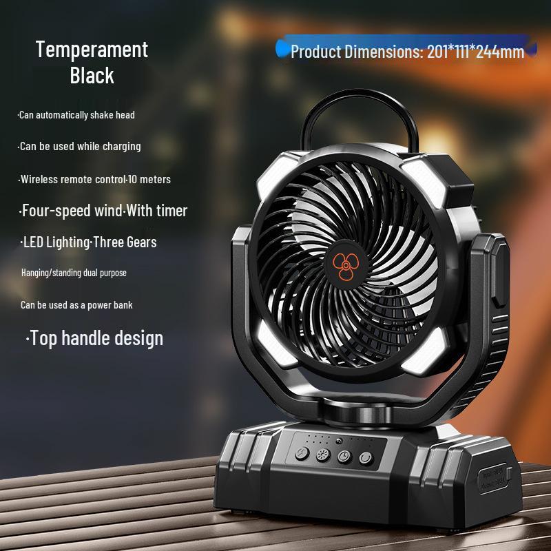 

Portable USB Rechargeable Electric Fan: Long Battery Life, Low Noise, Oscillation, Ideal for Desktop, Outdoor, Dormitory, and Camping Use 10000mAh Battery