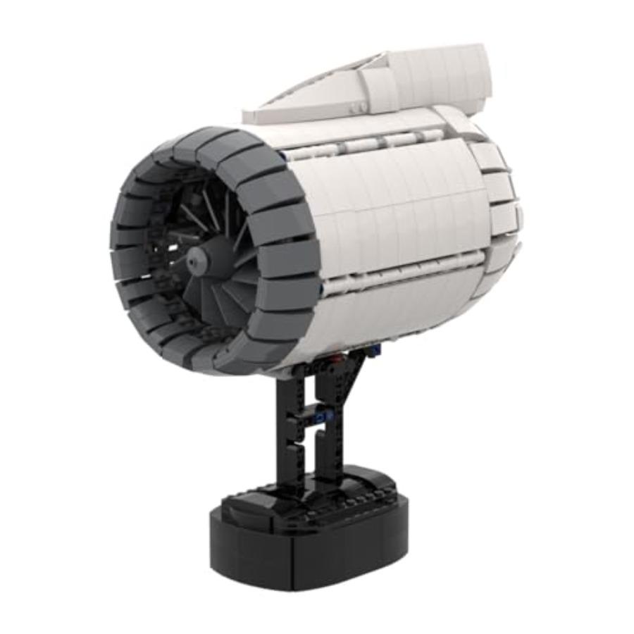 Aircraft Turbofan Turbojet Engine Model Kit That Works Build Your Own Engine for Adults MOC133571 DIY Simulation Engine Designe